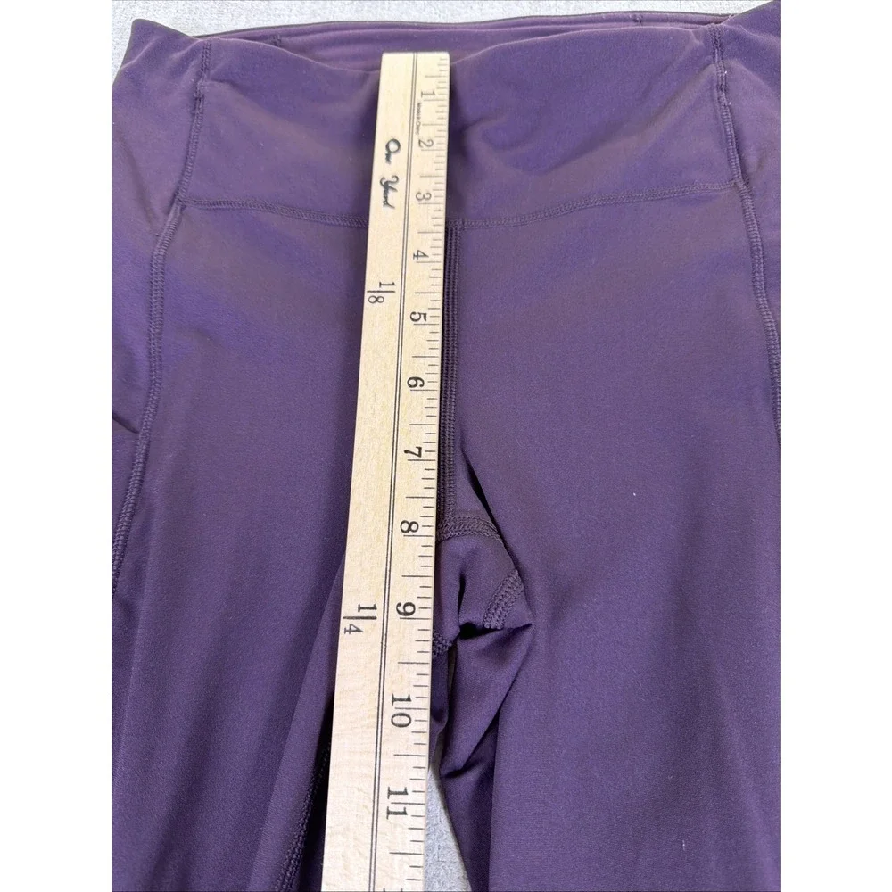 Lululemon Women's Leggings Size 4 Burgandy with Pockets High Rise Ankle - Picture 6 of 16